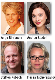 Antje Birnbaum, Andrea Stadel, Steffen Kubach und Inessa Tscherepanov